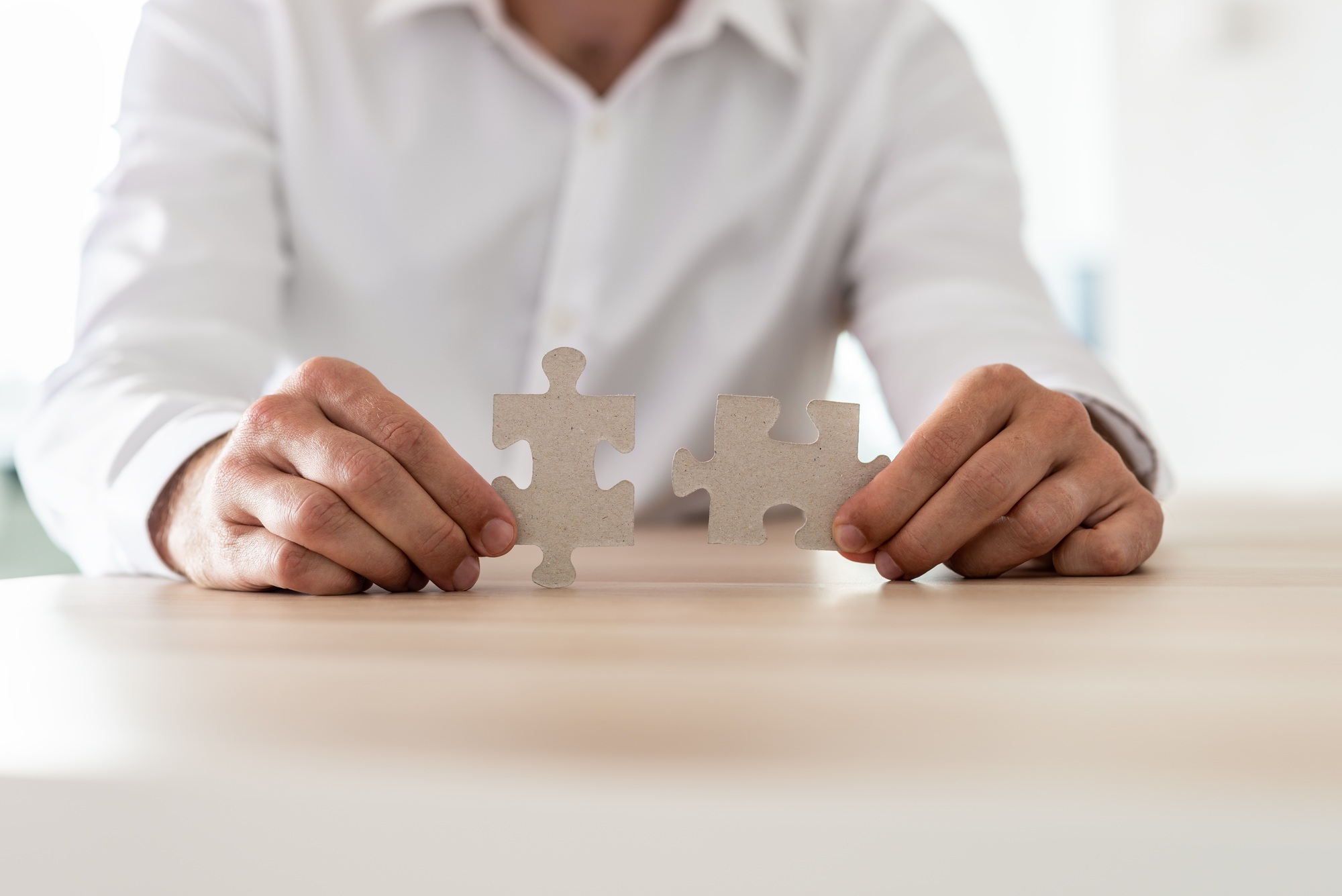 Businessman or career consultant at his desk